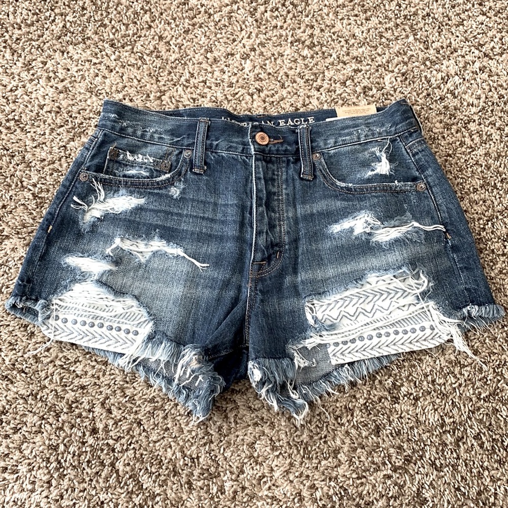 American Eagle hi-rise jean shorts